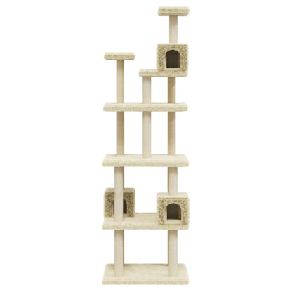 Arbre à chat avec griffoir en sisal crème 188 cm