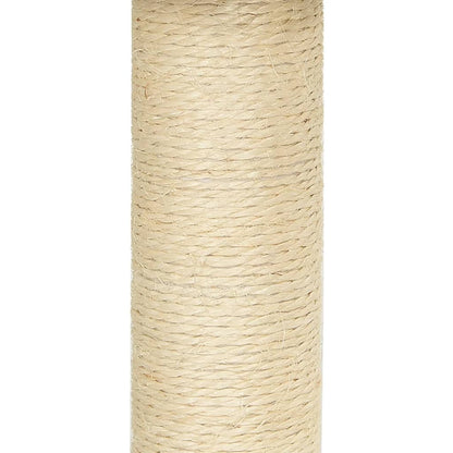 Arbre à chat avec griffoir en sisal crème 92 cm