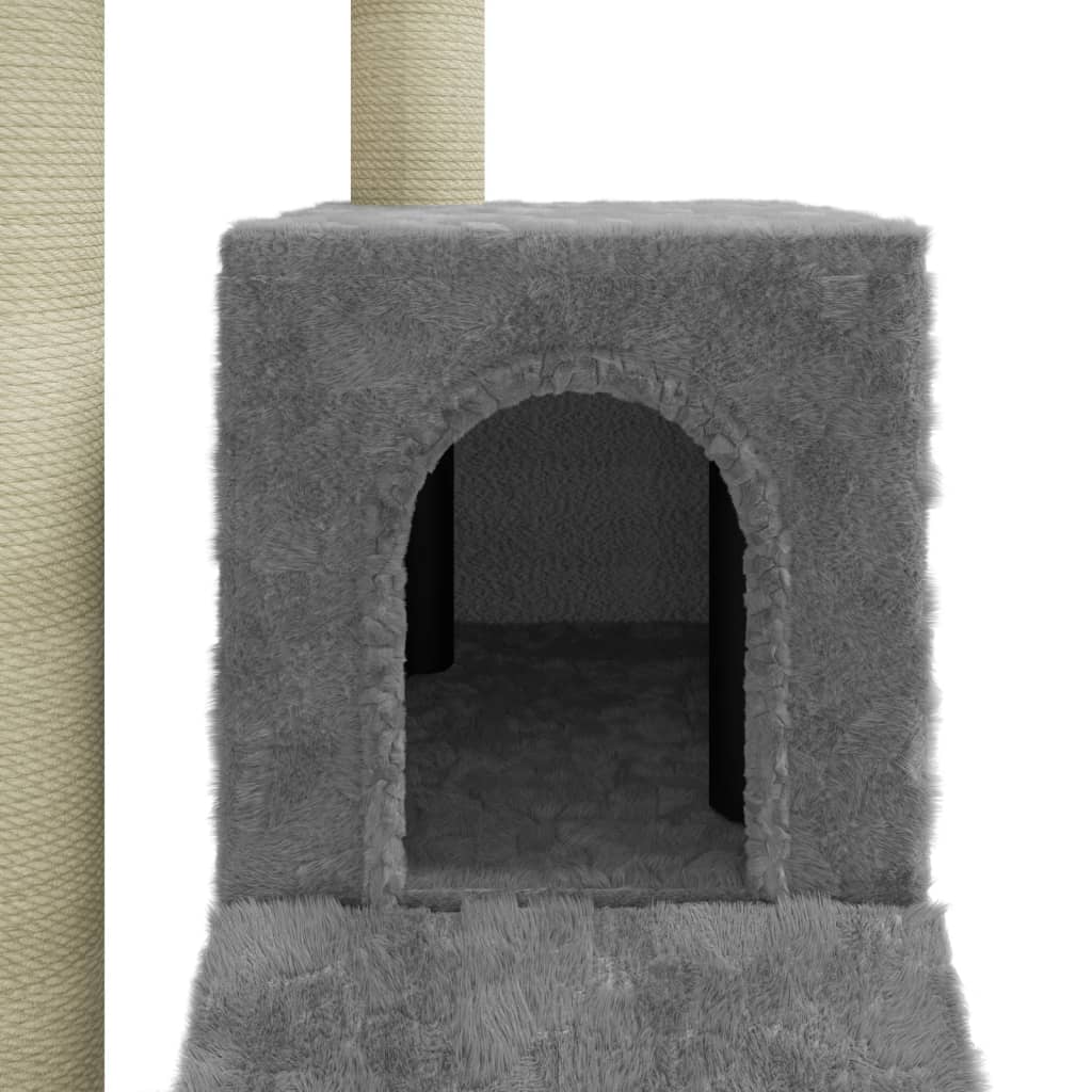 Arbre à chat avec griffoir en sisal gris clair 92 cm