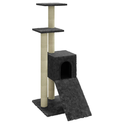 Arbre à chat avec griffoir en sisal gris foncé 92 cm