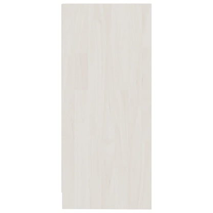 Mueble auxiliar blanco 35,5x33,5x76 cm madera maciza de pino