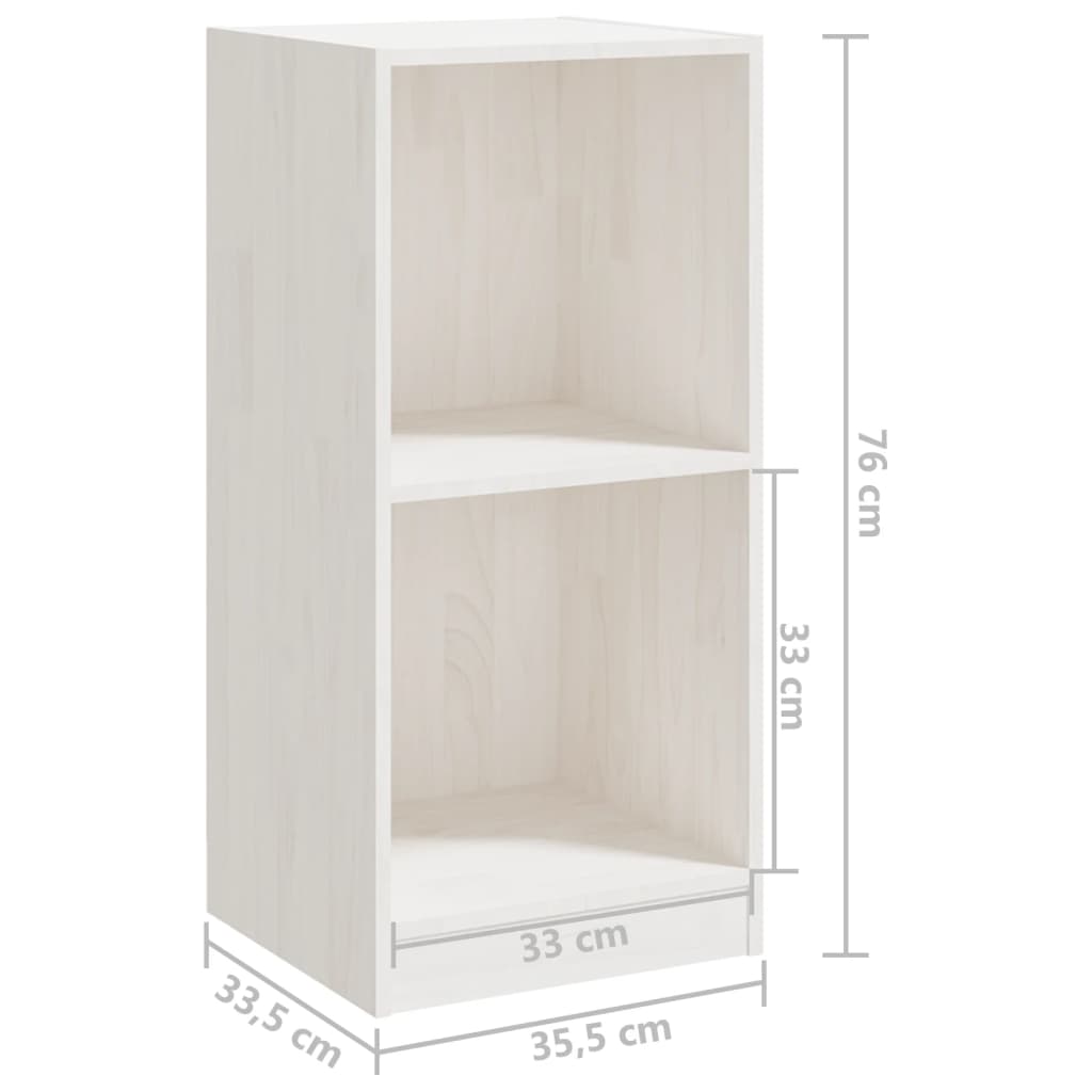 Mueble auxiliar blanco 35,5x33,5x76 cm madera maciza de pino