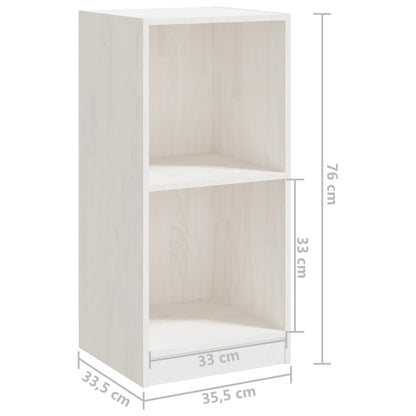 Mueble auxiliar blanco 35,5x33,5x76 cm madera maciza de pino