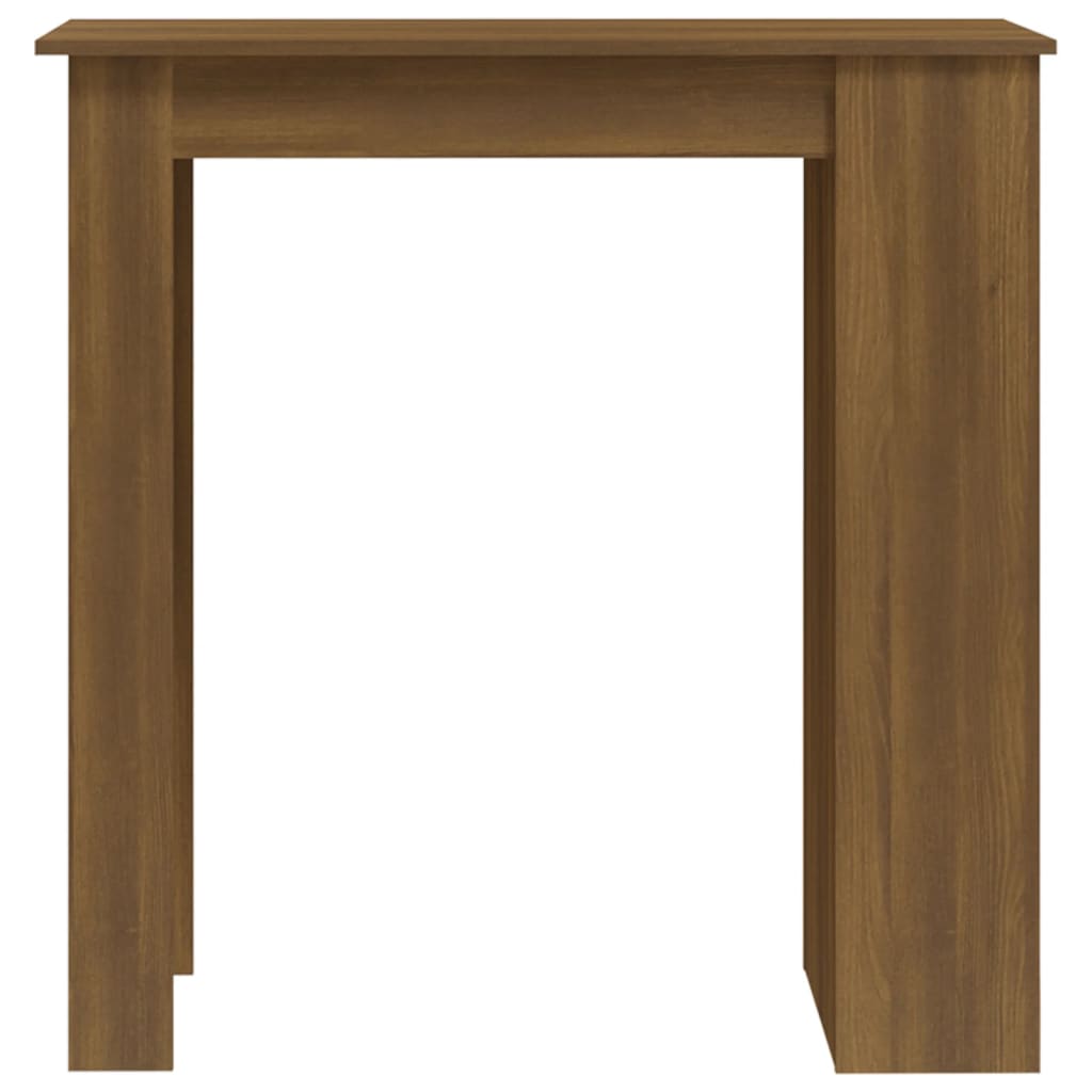 Table de bar avec étagère chêne brun 102x50x103,5 cm matériau bois