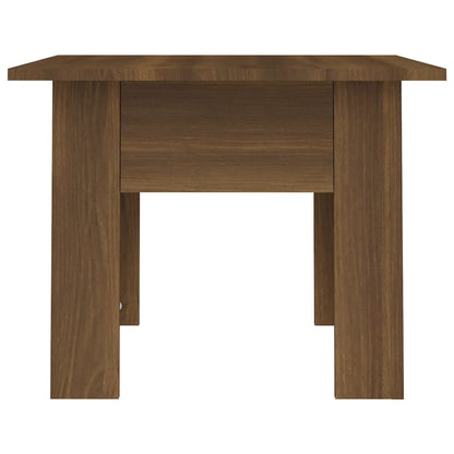 Mesa de centro aspecto roble marrón 55x55x42 cm de madera