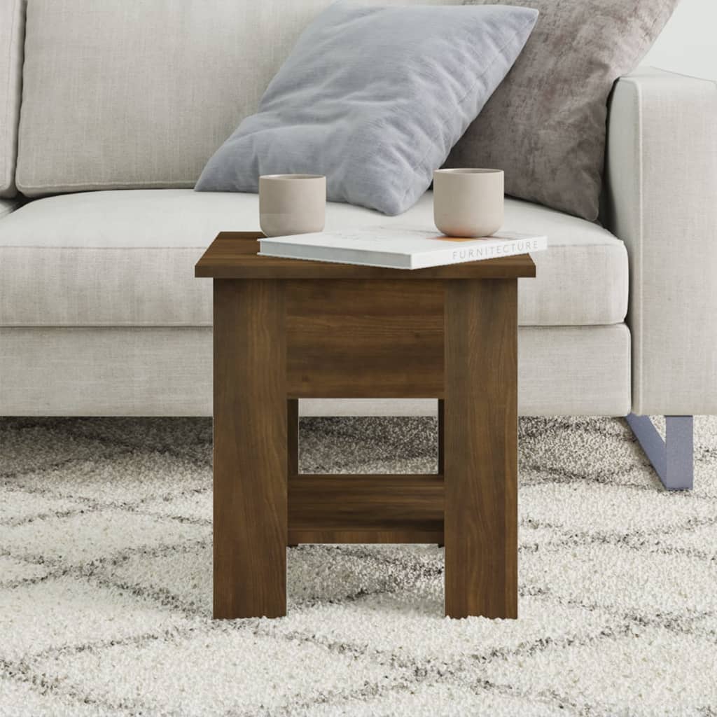 Couchtisch Braun Eichen-Optik 40x40x42 cm Holzwerkstoff