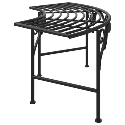 Banc d'arbre 113 cm acier noir