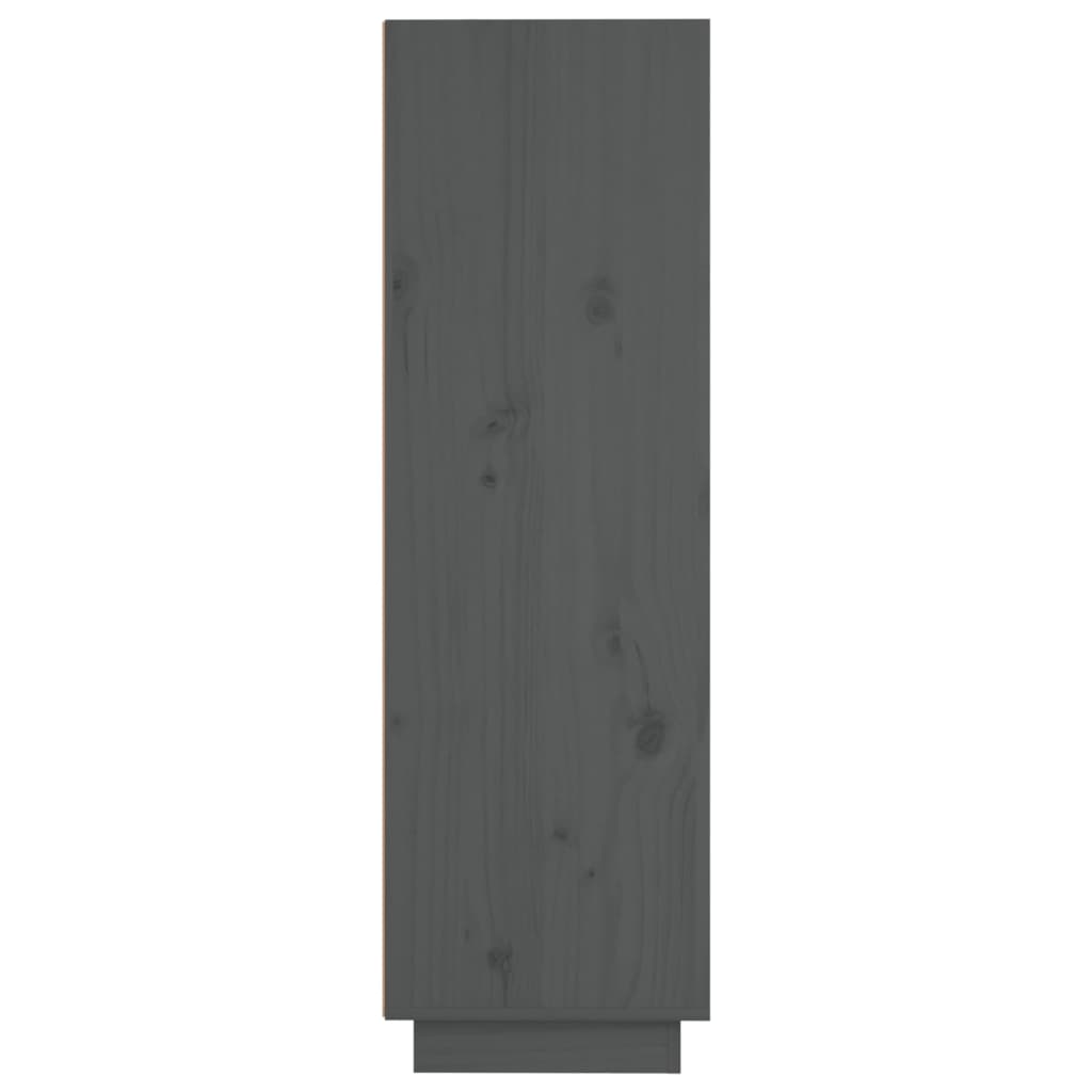 Alacena gris 37x34x110 cm madera maciza de pino