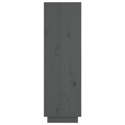 Alacena gris 37x34x110 cm madera maciza de pino