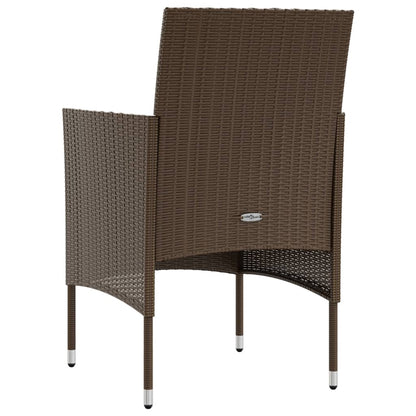 16-tlg. Garten-Lounge-Set mit Auflagen Poly Rattan Braun