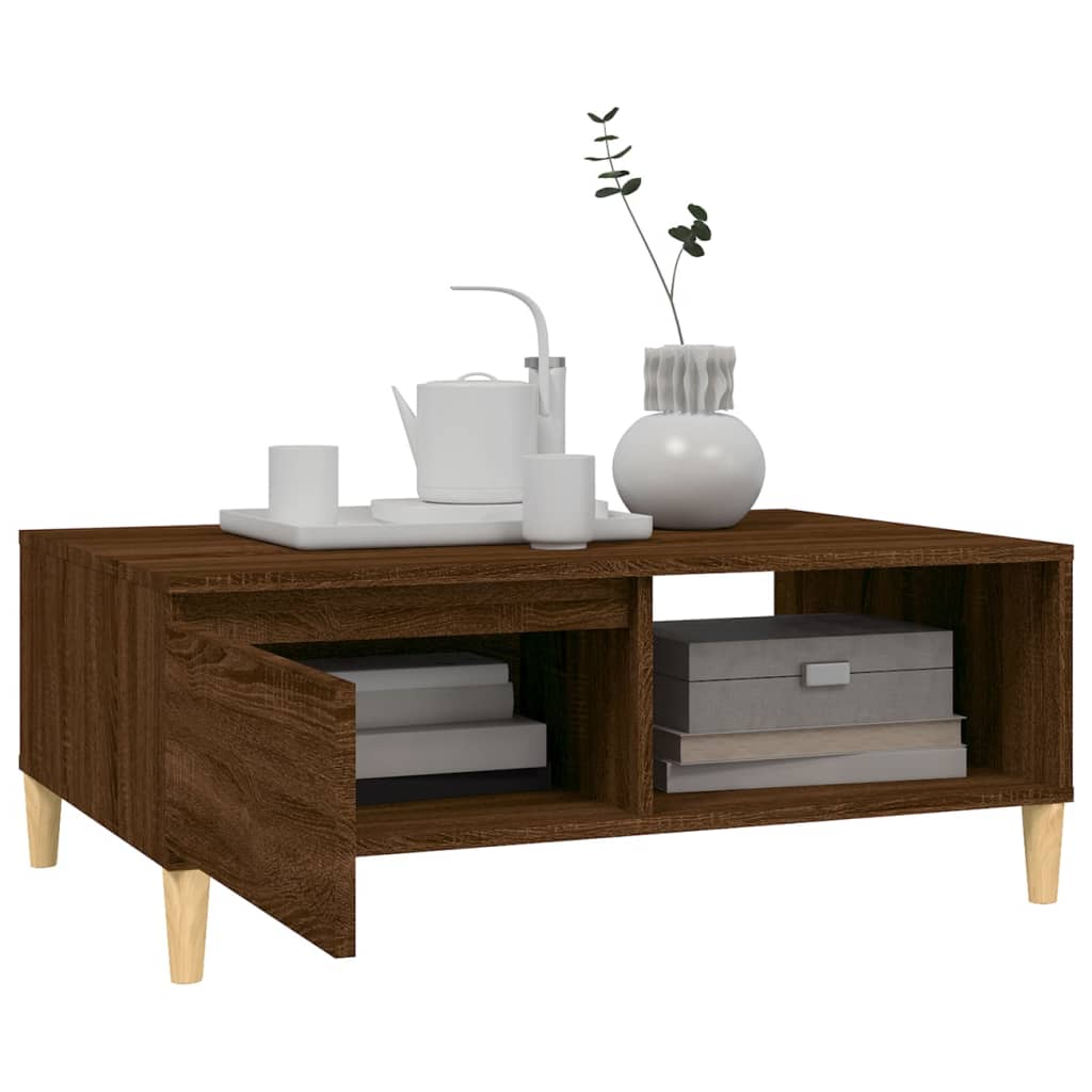 Couchtisch Braun Eichen-Optik 90x60x35 cm Holzwerkstoff