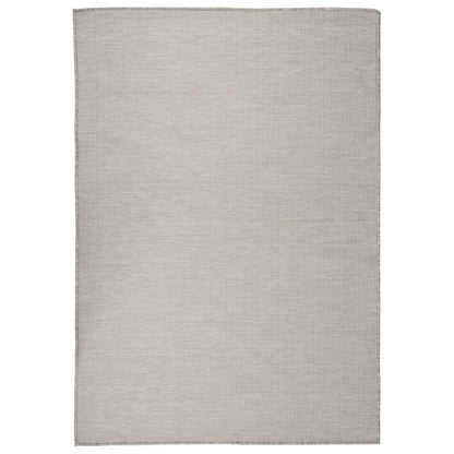 Outdoor-Teppich Flachgewebe 160x230 cm Taupe