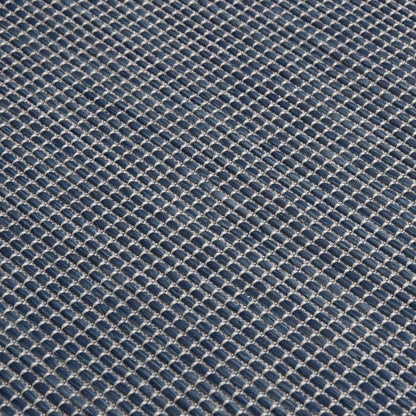 Outdoor-Teppich Flachgewebe 100x200 cm Blau