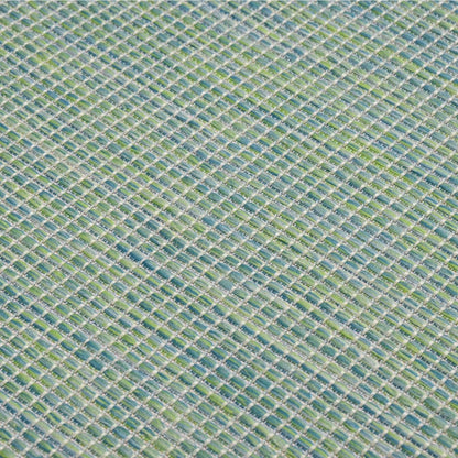 Outdoor-Teppich Flachgewebe 100x200 cm Türkis