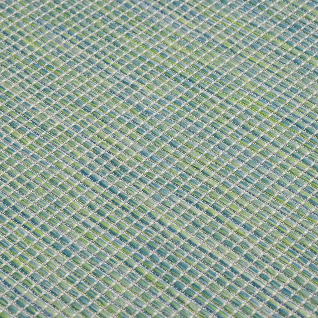 Outdoor-Teppich Flachgewebe 120x170 cm Türkis