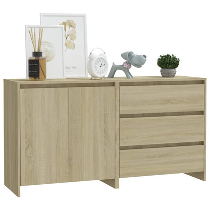 2-tlg. Sideboard Sonoma-Eiche Holzwerkstoff