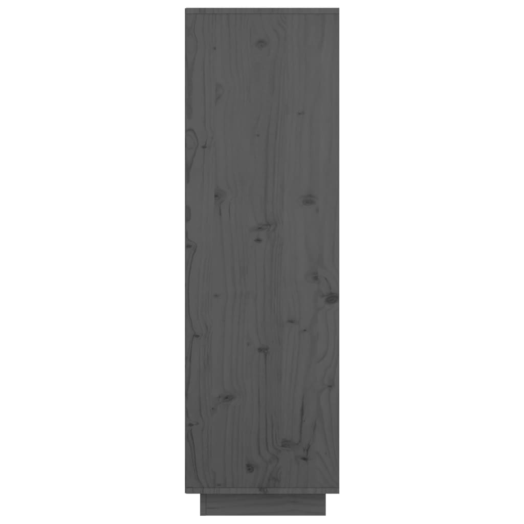 Alacena gris 74x35x117 cm madera maciza de pino