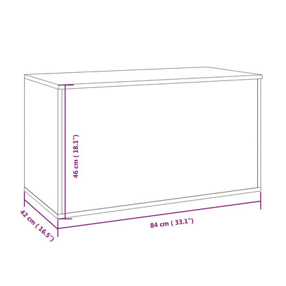 Aufbewahrungstruhe Braun Eichen-Optik 84x42x46 cm Holzwerkstoff