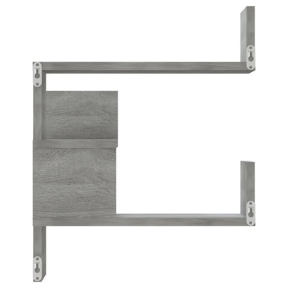 Wand-Eckregale 2 Stk. Grau Sonoma 40x40x50 cm Holzwerkstoff