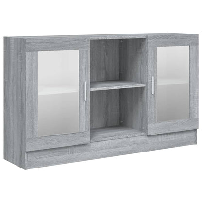 Vitrina gris Sonoma 120x30,5x70 cm material madera