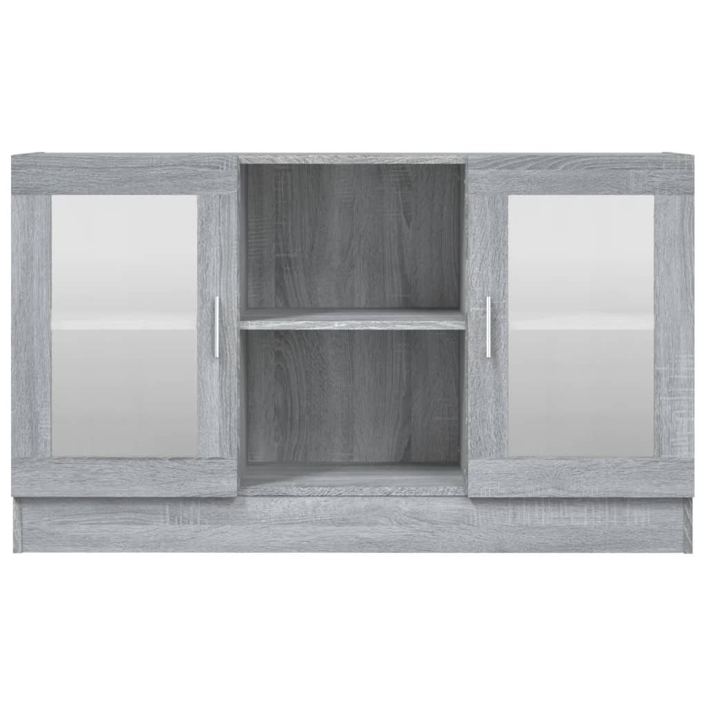 Vitrina gris Sonoma 120x30,5x70 cm material madera