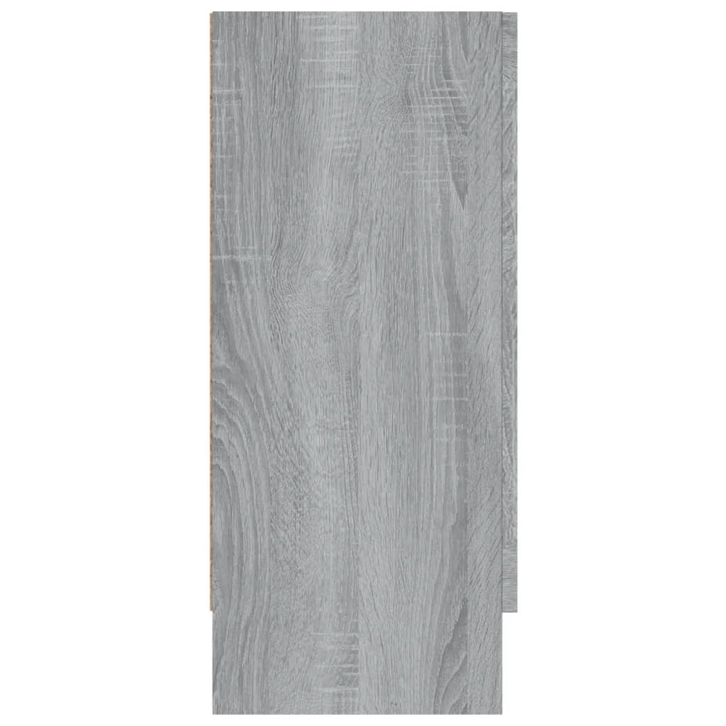 Vitrina gris Sonoma 120x30,5x70 cm material madera