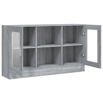 Vitrina gris Sonoma 120x30,5x70 cm material madera