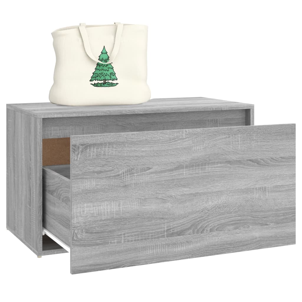 Flurbank 80x40x45 cm Grau Sonoma Holzwerkstoff