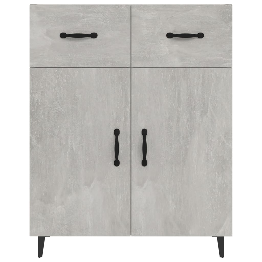 Buffet gris béton 69,5x34x90 cm en bois