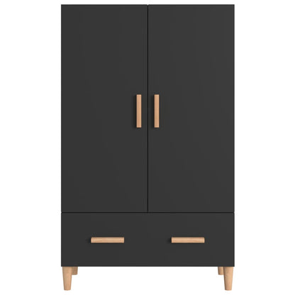 Highboard Schwarz 70x31x115 cm Holzwerkstoff