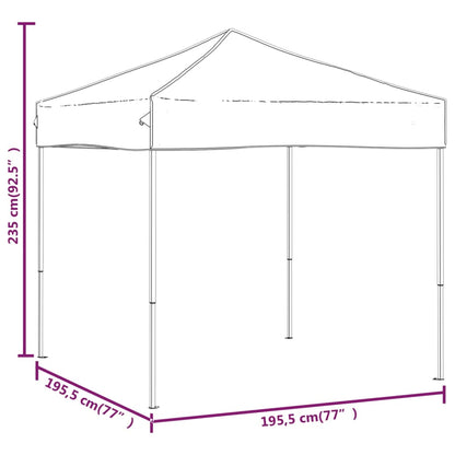 Partyzelt Faltbar Schwarz 2x2 m