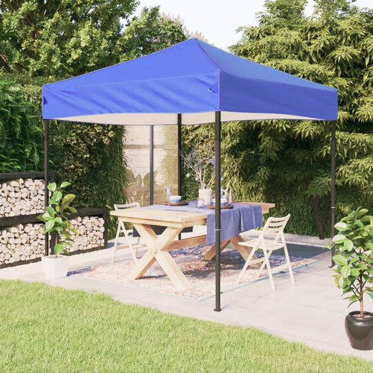 Tente de fête pliable bleue 3x3 m