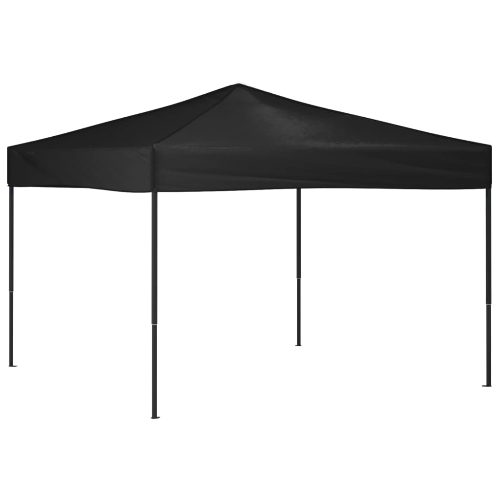 Tente de fête pliable noire 3x3 m