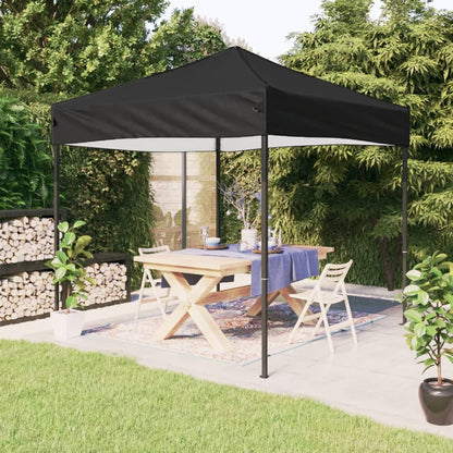 Tente de fête pliable noire 3x3 m