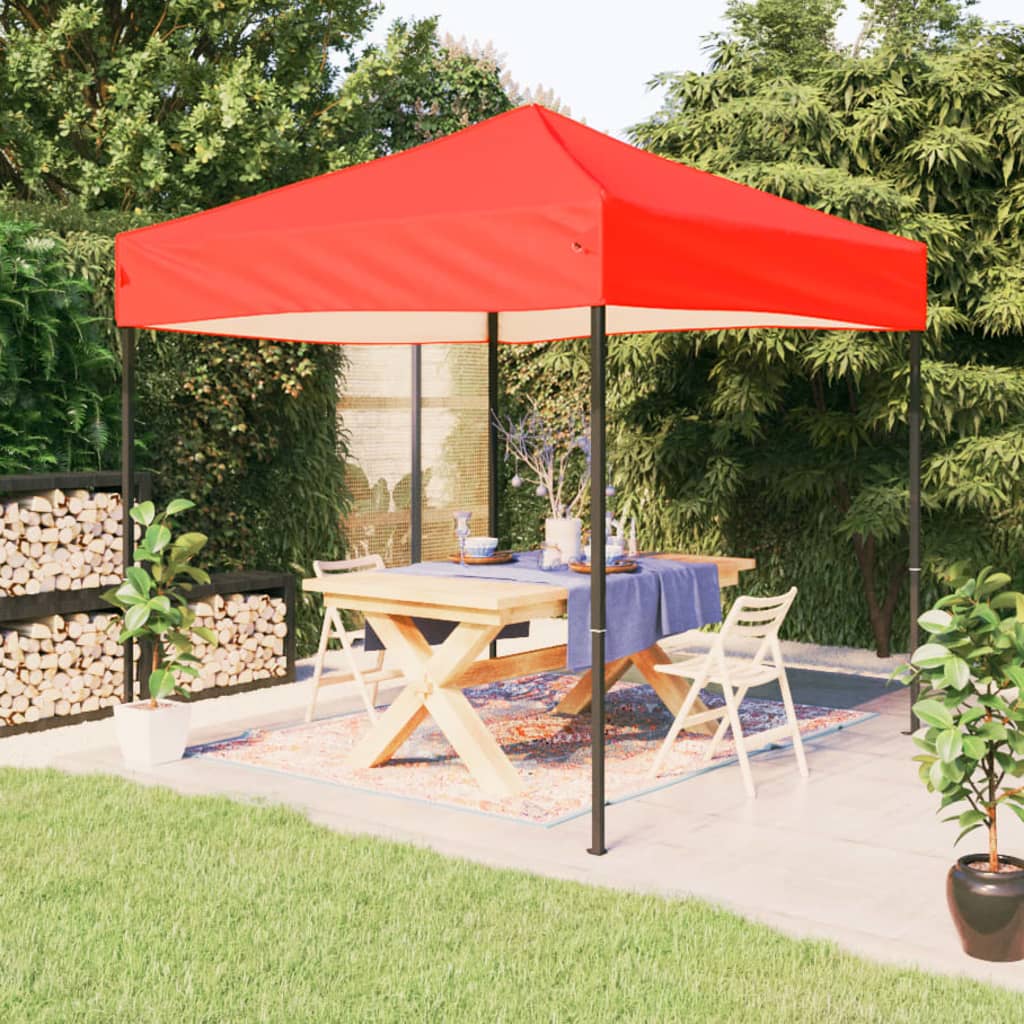 Tente de fête pliable rouge 3x3 m