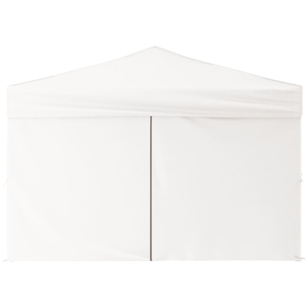 Tente de fête pliable avec parois latérales blanc 3x3 m