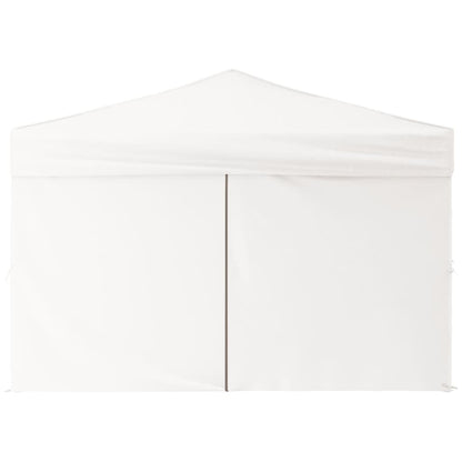 Tente de fête pliable avec parois latérales blanc 3x3 m