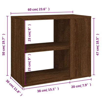 Beistelltisch Braun Eichen-Optik 60x30x50 cm Holzwerkstoff