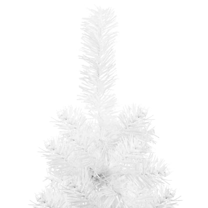 Künstlicher Halb-Weihnachtsbaum mit Ständer Schlank Weiß 150 cm