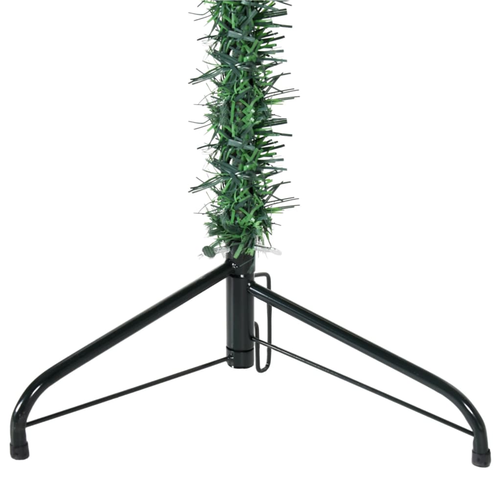 Demi-sapin de Noël artificiel avec support Slim vert 150 cm