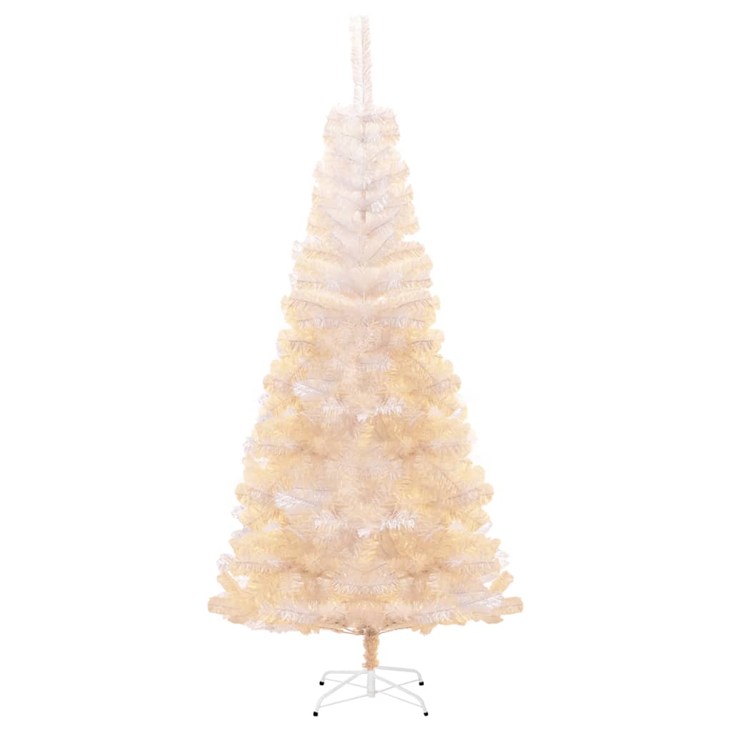 Künstlicher Weihnachtsbaum Schillernde Spitzen Weiß 210 cm PVC