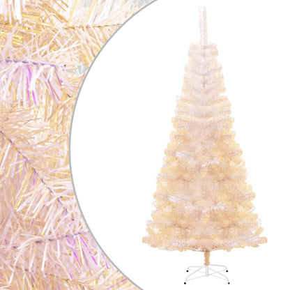 Árbol de Navidad Artificial Puntas Iridiscentes Blanco 240 cm PVC