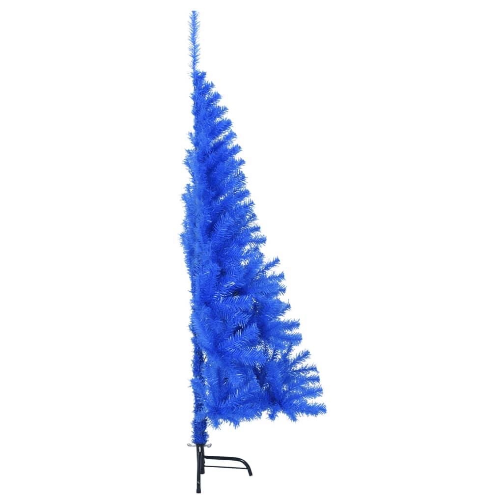 Künstlicher Halb-Weihnachtsbaum mit Ständer Blau 120 cm PVC