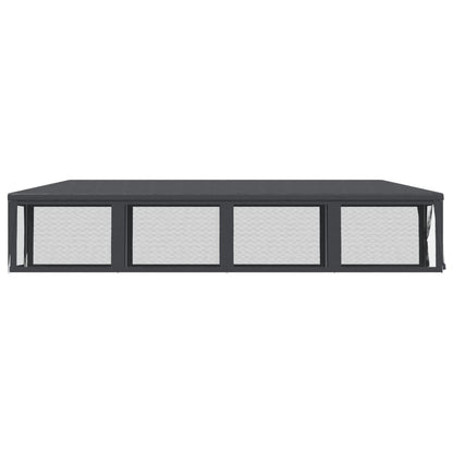 Tente de fête avec parois latérales 10 mailles anthracite 3x12 m HDPE