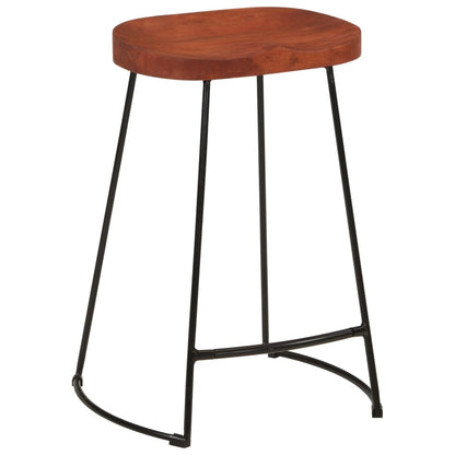 Tabourets de bar Gavin 2 pcs 45x40x63 cm en bois de manguier massif