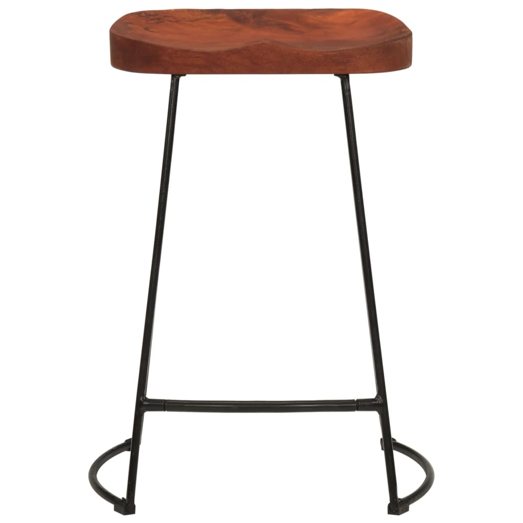 Tabourets de bar Gavin 2 pcs 45x40x63 cm en bois de manguier massif