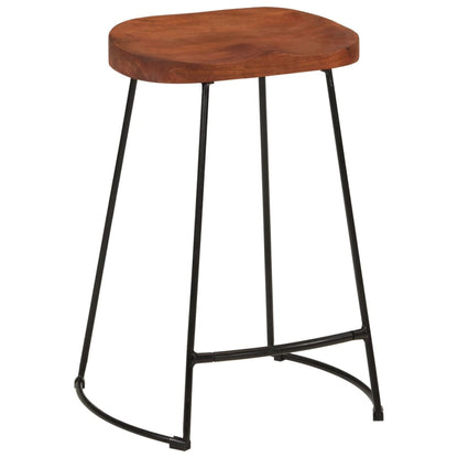 Tabourets de bar Gavin 2 pcs 45x40x63 cm en bois de manguier massif