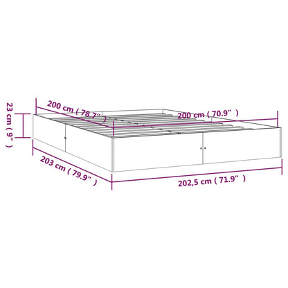 Massivholzbett Weiß 200x200 cm