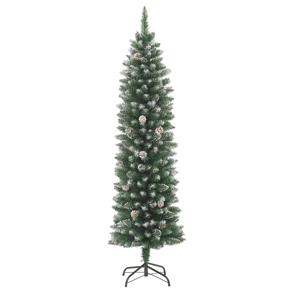 Künstlicher Weihnachtsbaum mit Ständer Schlank 240 cm PVC