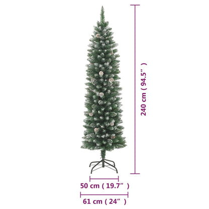 Künstlicher Weihnachtsbaum mit Ständer Schlank 240 cm PVC